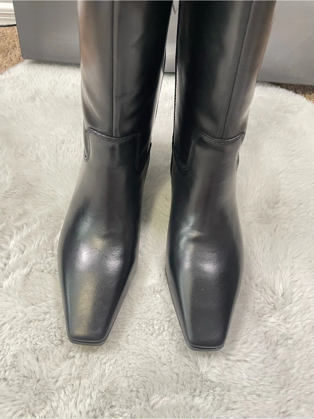 Vince Camuto Black Over-the-Knee Leather Riding Boots